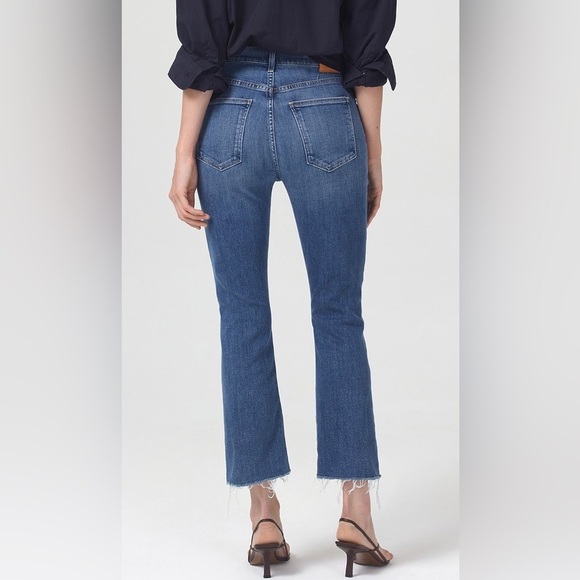Citizens of Humanity Isola Jeans Size 26 Lawless Blue Crop Flare Stretch Denim - Picture 4 of 15